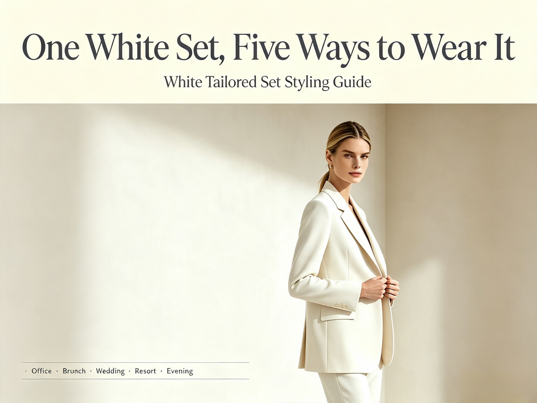 One White Set, Five Ways to Wear It | White Tailored Set Styling Guide