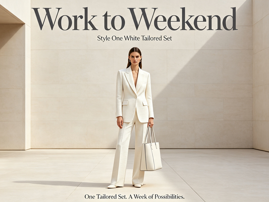 Work to Weekend: Style One White Tailored Set | WELENY