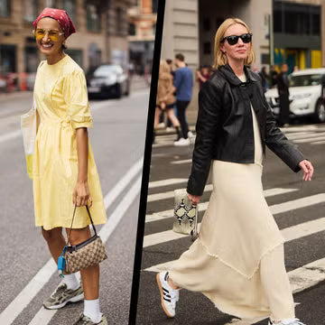 How To Style A Dress And Trainers With A Sleek Approach For Summer