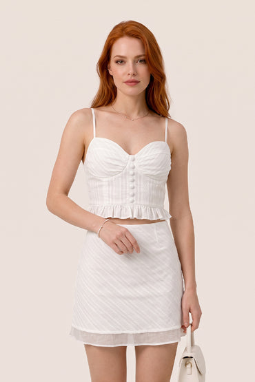 V Neck Mini Skirt Set Party Wrinkle Free