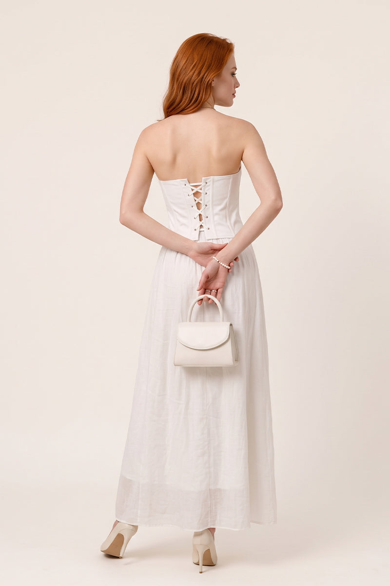 Strapless Corset Maxi Skirt Tailored Sets