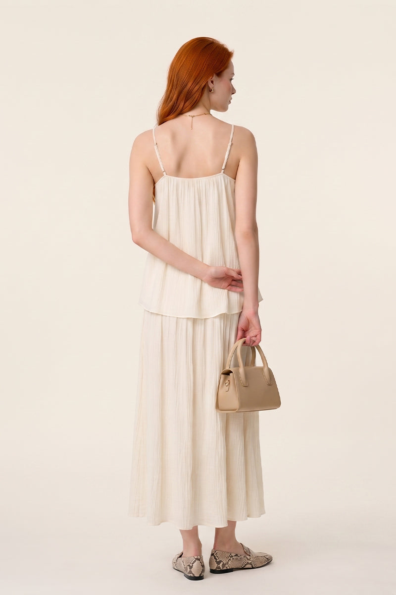 Pleated Camisole Wide Leg Tailored Sets